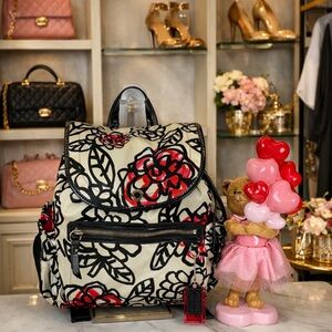 Coach Poppy Y2K Daisy Floral Graffiti Nylon‎ Backpack Bag